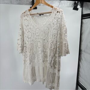 ❤️/Denim 24/7 white Lace Blouse size 4X
